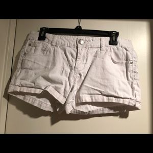 White Jean Shorts